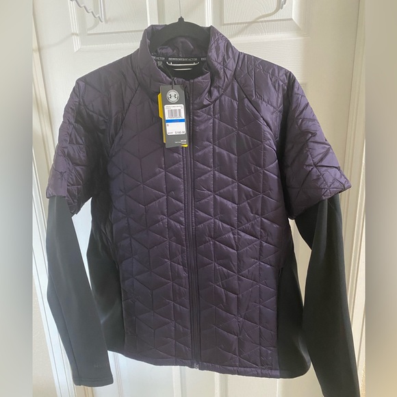 Under Armour Women's ColdGear Reactor Hybrid Jacket - NWT - Purple/Black - Picture 7 of 9